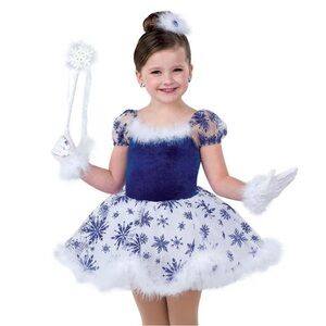 Snow Princess Dance Recital Costume for Kids